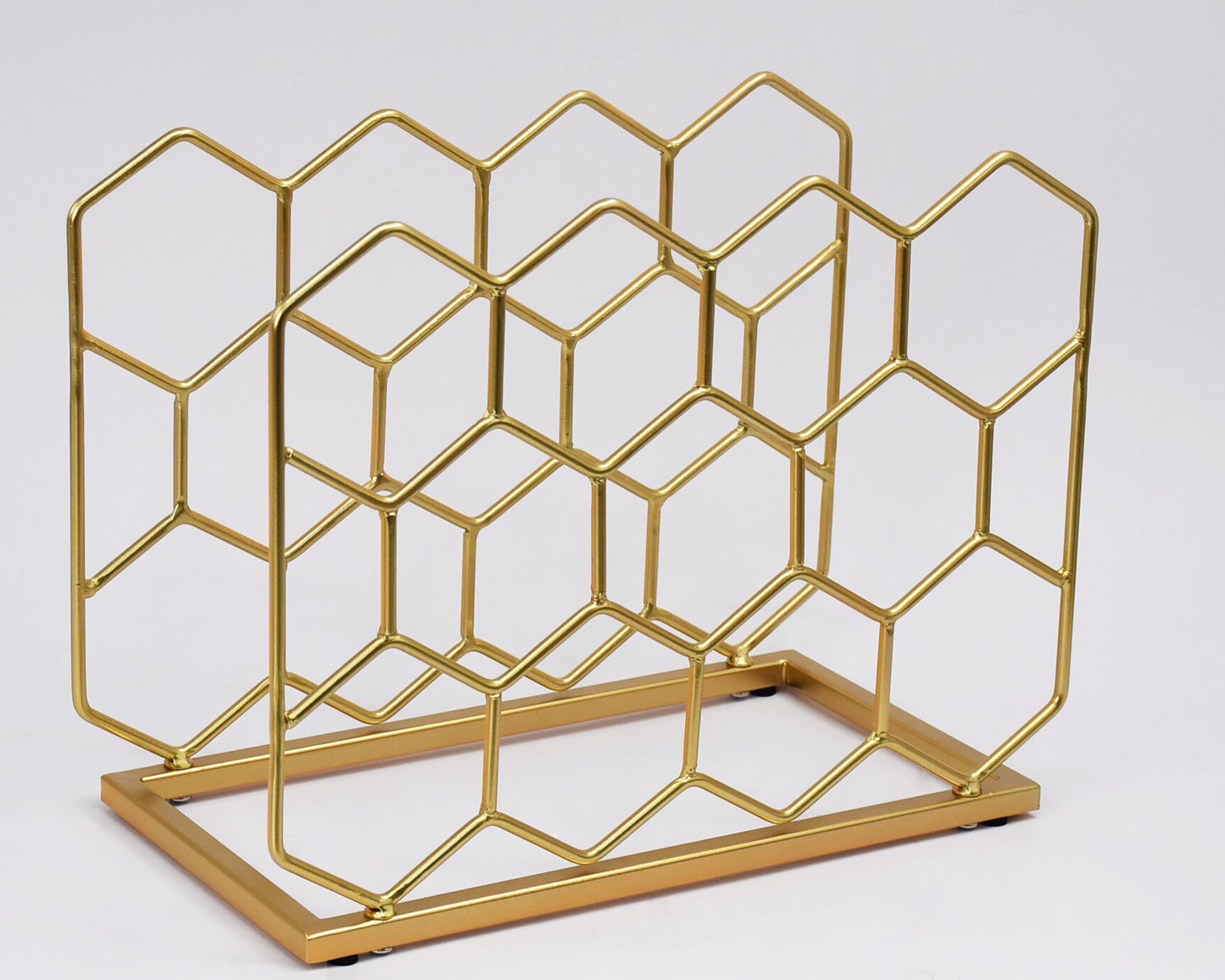 BEE NEST IRON WINE RACK FOR 14 BOTTLES