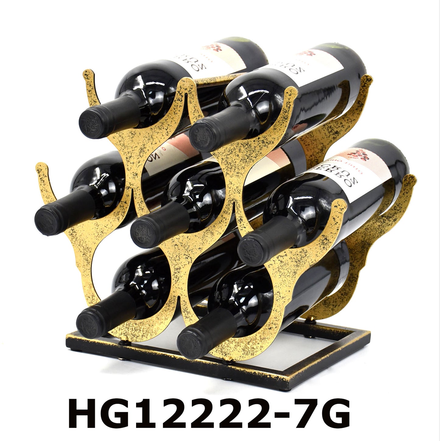 IRON WINE RACK FOR 7 BOTTLES