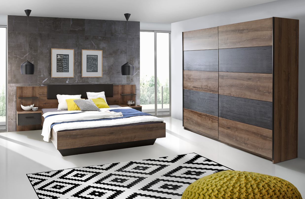 CHILLY BEDFRAME + BEDSIDES QUEEN SIZE