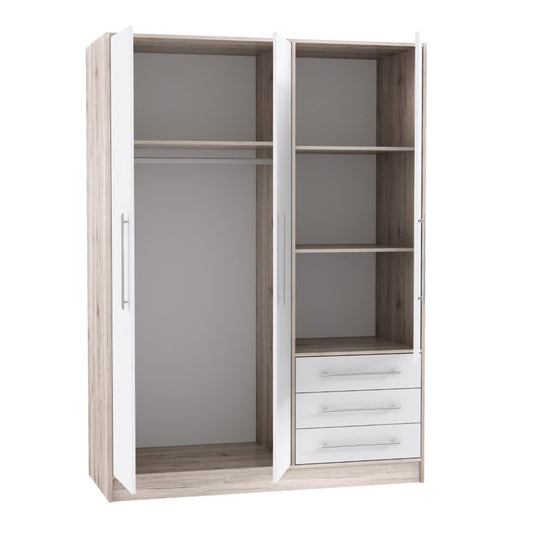 JUPITER WARDROBE 3 DOORS 3 DRAWERS