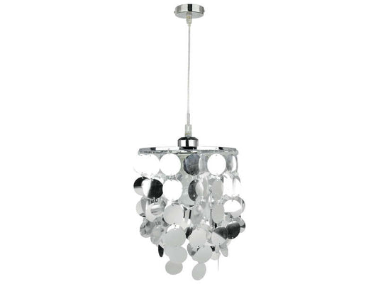 SUSPENSION CONFORAMA BOOP, ARGENTE ET EFFET MIROIR