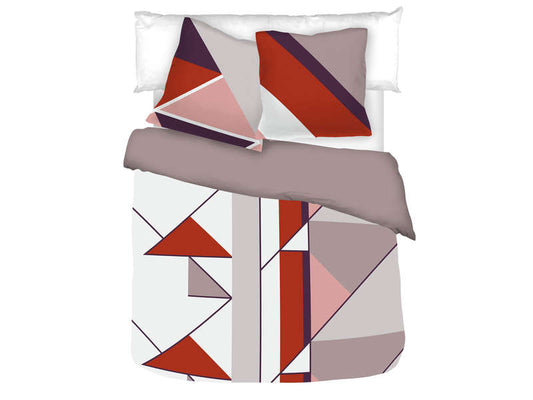 PARURE HOUSSE DE COUETTE CONFORAMA FLAME + 2 TAIES