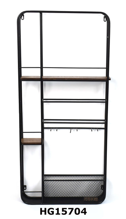 RECTANGLE WALL HANGING WINE RACK 10 BOTTLES