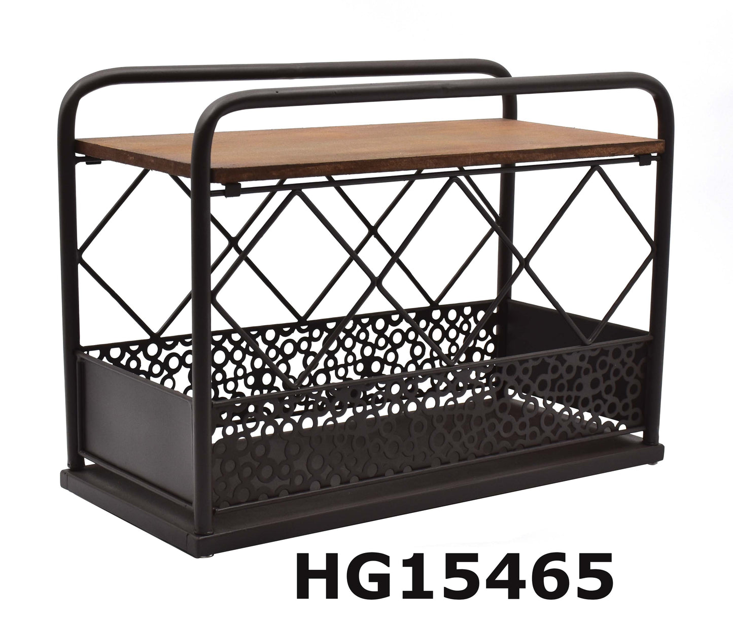 TABLE IRON & MDF WINE RACK 3 BOTTLES
