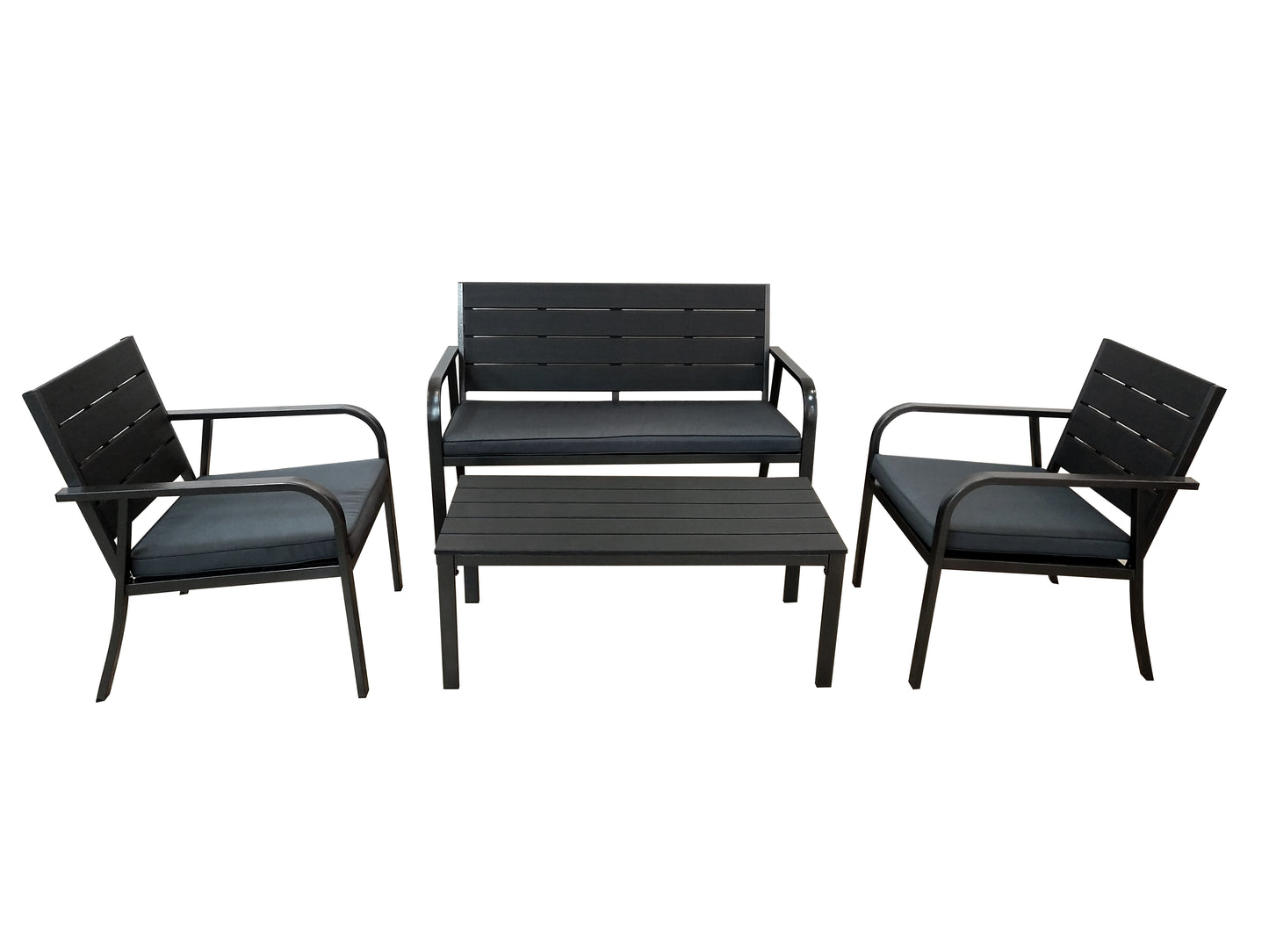 GARDEN CONVERSATION SOFA SET WITHOUT SEAT CUSHION