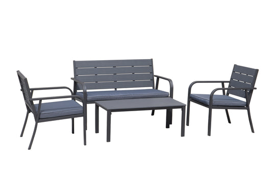 GARDEN CONVERSATION SOFA SET WITHOUT SEAT CUSHION