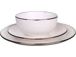 SERVICE DE VAISELLE 18 PIECES IVOIRE PERLE